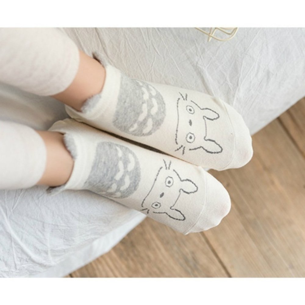 White - Totoro Socks